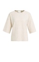 T-shirt oversize en maille fine avec manches mi-longues - YAYA - Almond Peach Pink Melange (2)
