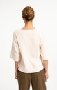 T-shirt oversize en maille fine avec manches mi-longues - YAYA - Almond Peach Pink Melange (4)