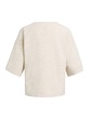 T-shirt oversize en maille fine avec manches mi-longues - YAYA - Almond Peach Pink Melange (8)
