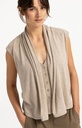Cardigan sans manches avec superposition et boutons - YAYA - Pure Cashmere Grey Melange (4)