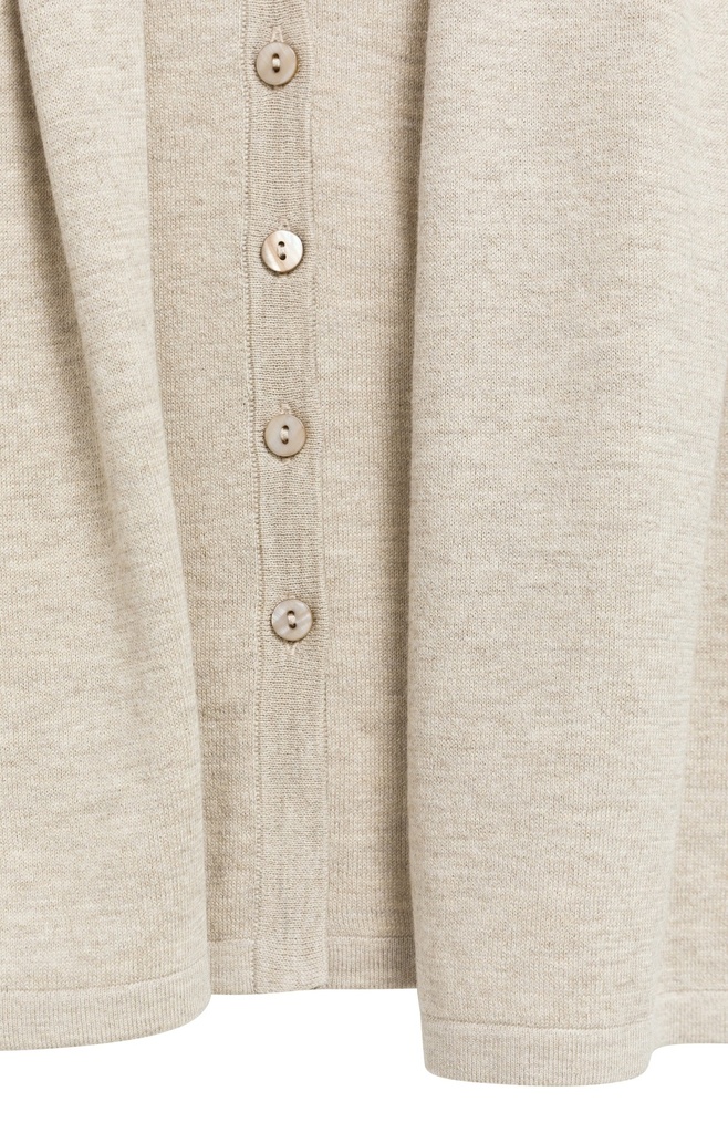 Cardigan sans manches avec superposition et boutons - YAYA - Pure Cashmere Grey Melange (6)