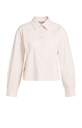 Chemisier en popeline à taille ajustable et manches longues - YAYA - Almond Peach Pink (2)