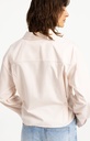 Chemisier en popeline à taille ajustable et manches longues - YAYA - Almond Peach Pink (6)