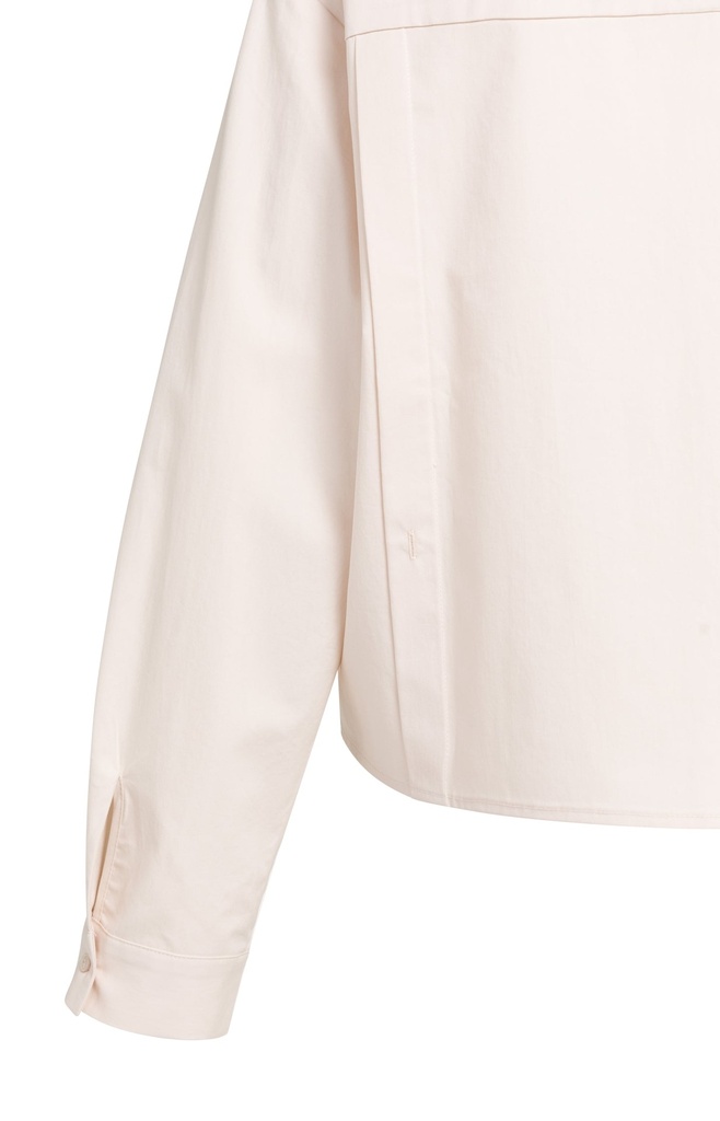 Chemisier en popeline à taille ajustable et manches longues - YAYA - Almond Peach Pink (9)