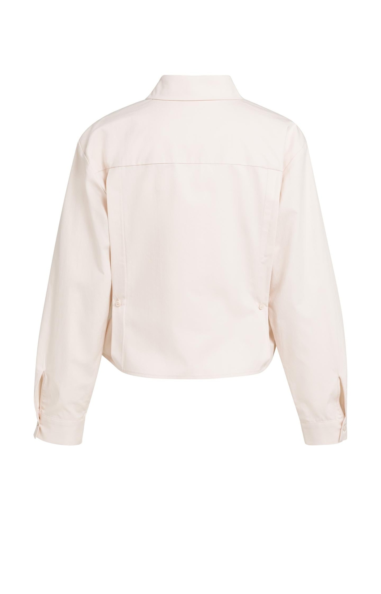 Chemisier en popeline à taille ajustable et manches longues - YAYA - Almond Peach Pink (11)