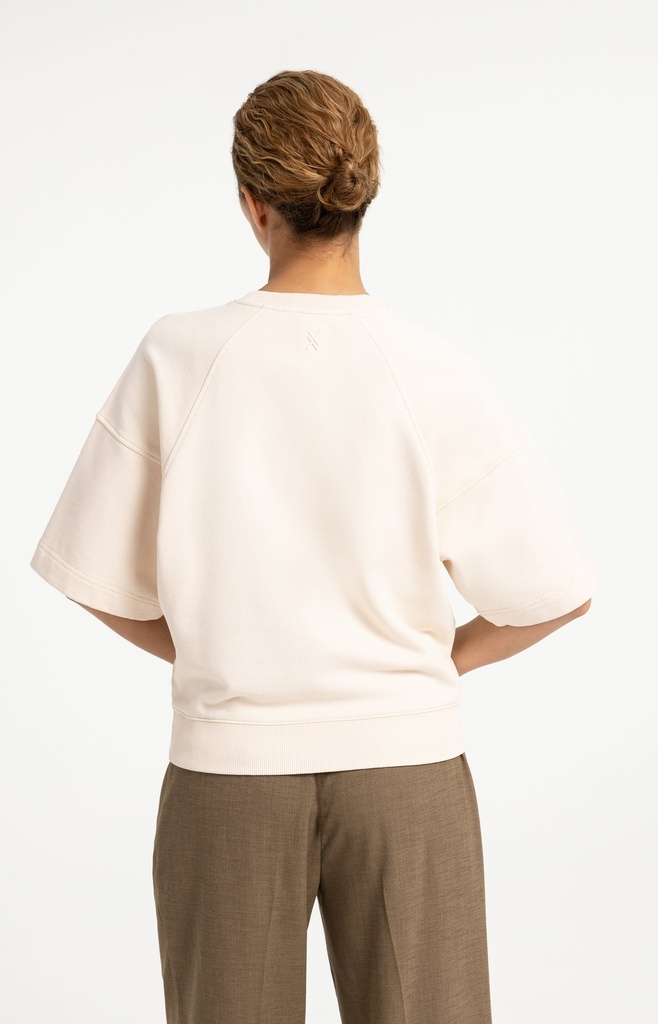 Sweat-shirt à manches raglan courtes - YAYA - Almond Peach Pink (3)