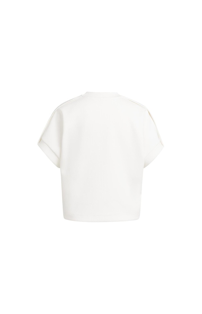 Sweat-shirt sans manches avec plis aux épaules - YAYA - Off White (9)