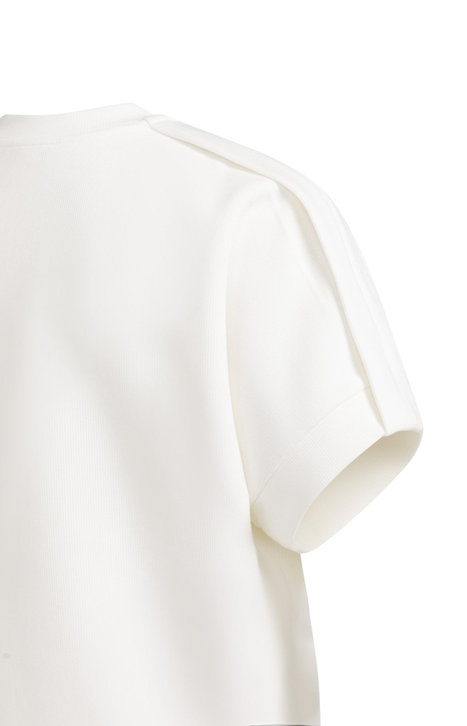 Sweat-shirt sans manches avec plis aux épaules - YAYA - Off White (10)