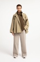 Veste trench à la coupe évasée et au col montant - YAYA - Olive Gray Green (12)