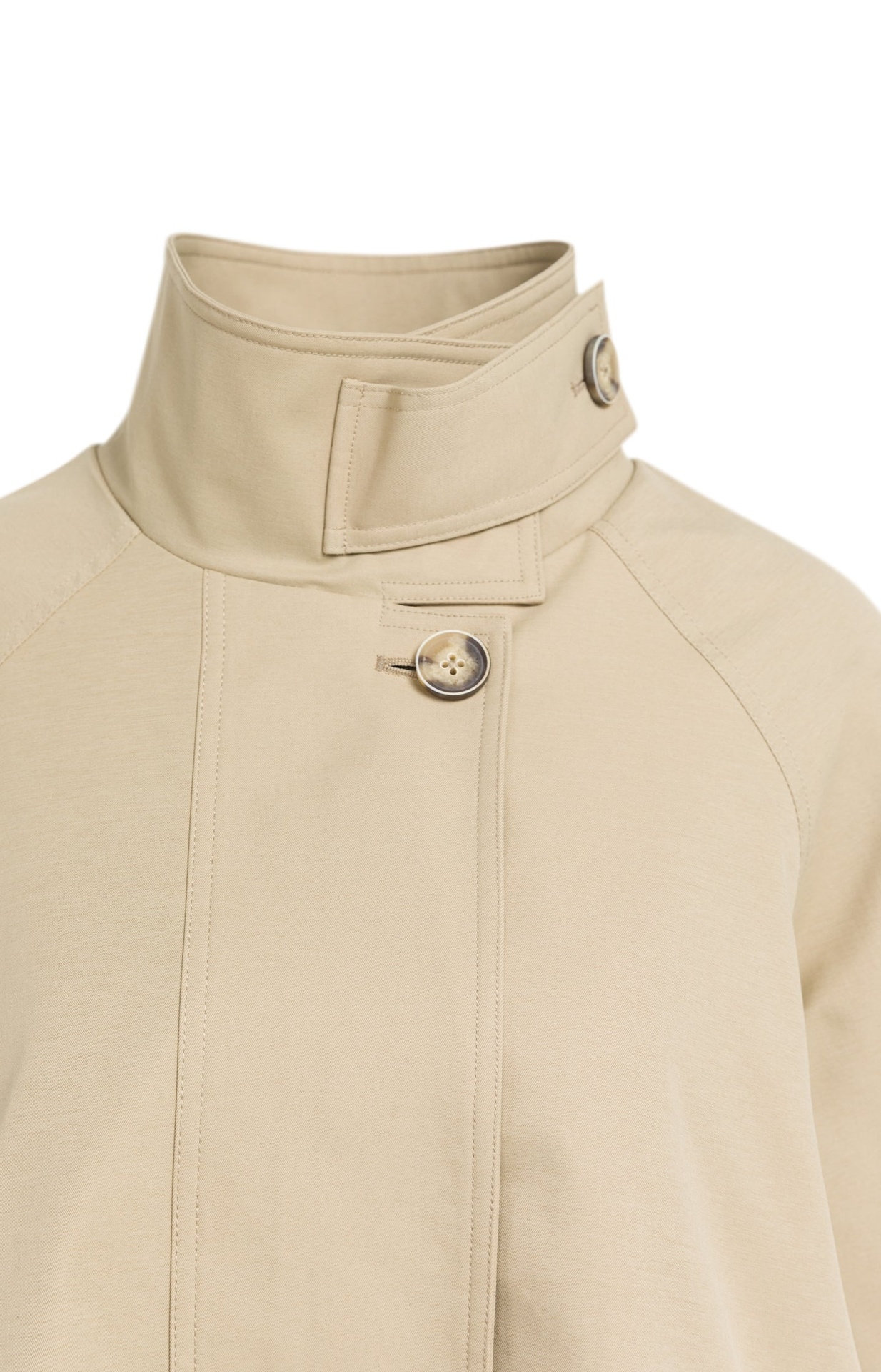 Veste trench à la coupe évasée et au col montant - YAYA - Olive Gray Green (16)