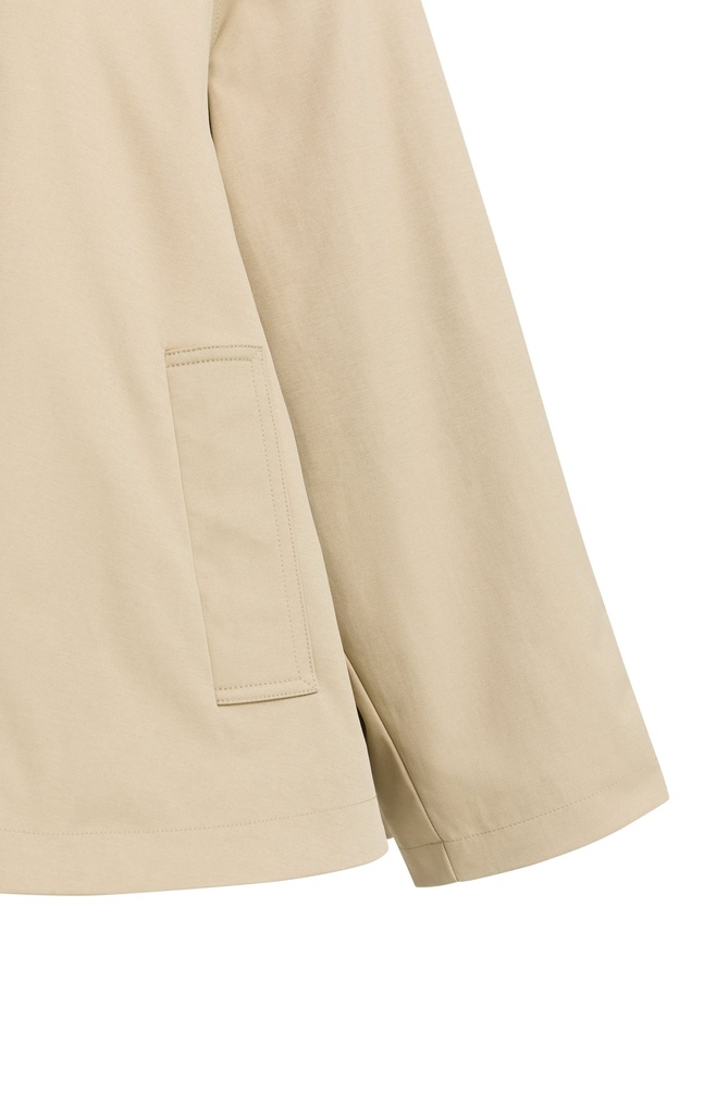 Veste trench à la coupe évasée et au col montant - YAYA - Olive Gray Green (17)