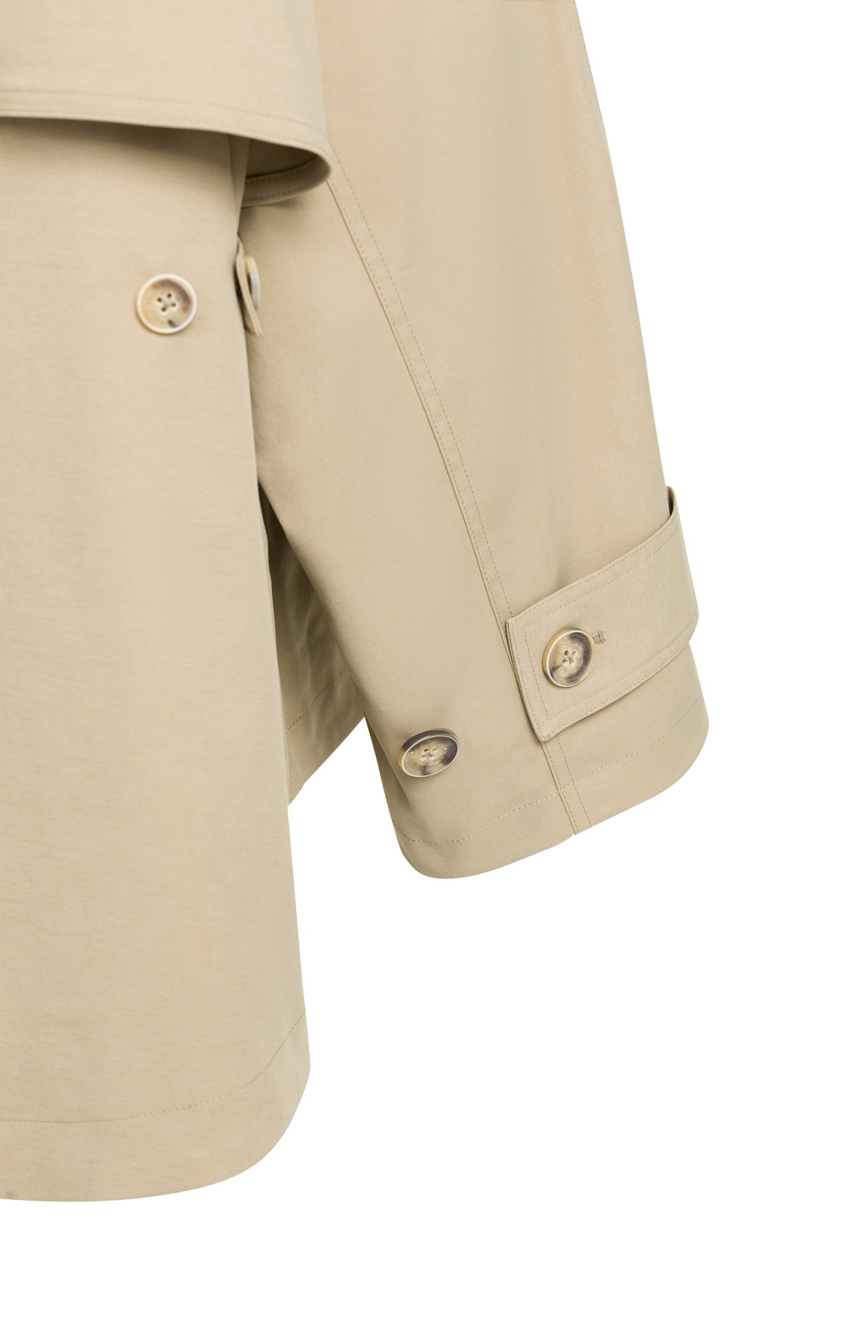 Veste trench à la coupe évasée et au col montant - YAYA - Olive Gray Green (18)