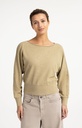 Pull à col bateau et manches longues - YAYA - Olive Gray Green (3)