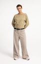 Pull à col bateau et manches longues - YAYA - Olive Gray Green (7)