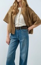 Veste oversize en suédine avec manches courtes - YAYA - Otter Brown (3)