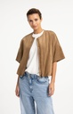 Veste oversize en suédine avec manches courtes - YAYA - Otter Brown (6)