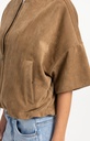 Veste oversize en suédine avec manches courtes - YAYA - Otter Brown (9)