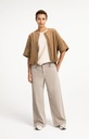 Veste oversize en suédine avec manches courtes - YAYA - Otter Brown (11)