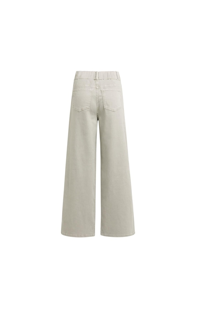 Jean en denim à jambes larges et ceinture distinctive (L34) - YAYA - Mid Grey Denim