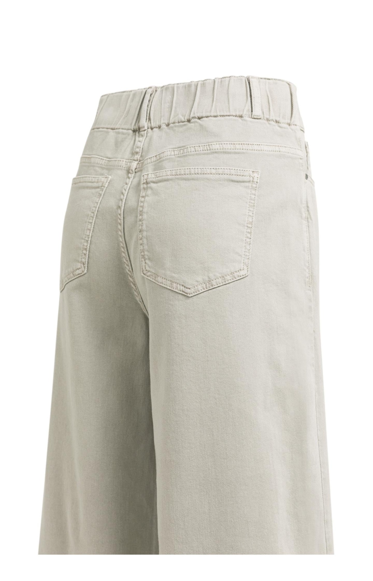 Jean en denim à jambes larges et ceinture distinctive (L34) - YAYA - Mid Grey Denim (3)