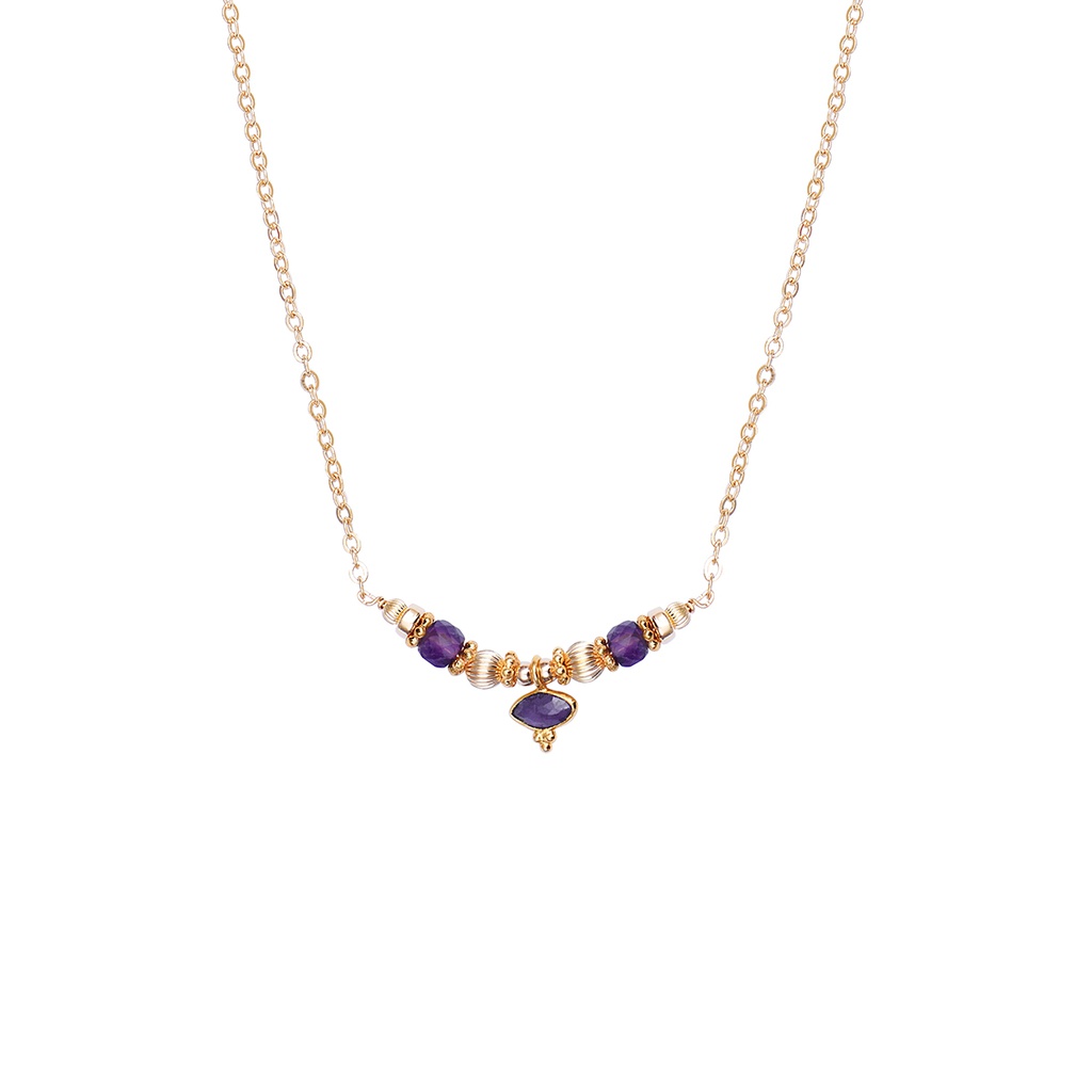Collier - By 164 - Zelie - Mauve