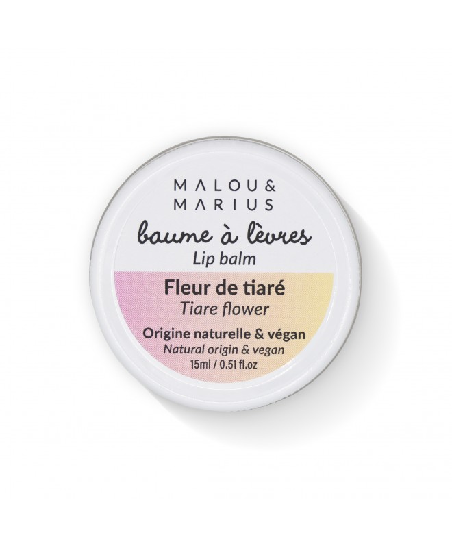 [0058COST] Baume à lèvres 100% naturel - Malou & Marius - Senteur Fleurs de tiaré
