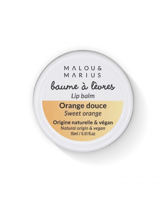 [0058COSO] Baume à lèvres 100% naturel - Malou & Marius - Senteur orange douce