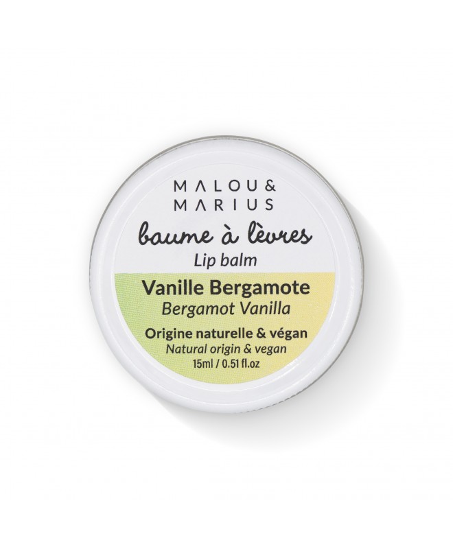 [0058COSV] Baume à lèvres 100% naturel - Malou & Marius - Senteur  Vanille bergamote
