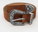 Ceinture en cuir avec boucle - Florence - Camel