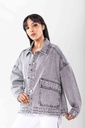 Veste en jeans oversized - Zoé - gris