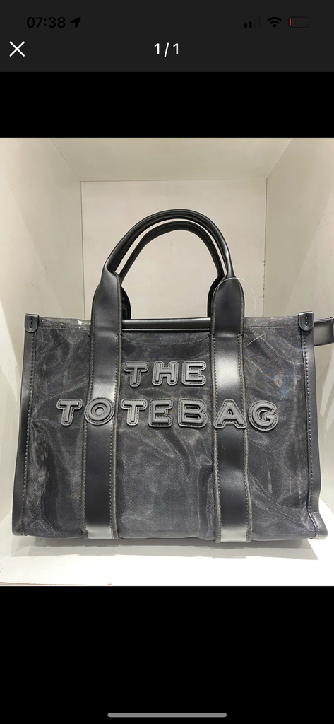 [24B_6124-2M2-noir] Sac cabas bi-matière - The Tote Bag - noir