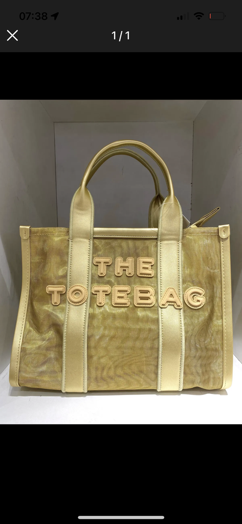 Sac cabas bi-matière - The Tote Bag - doré