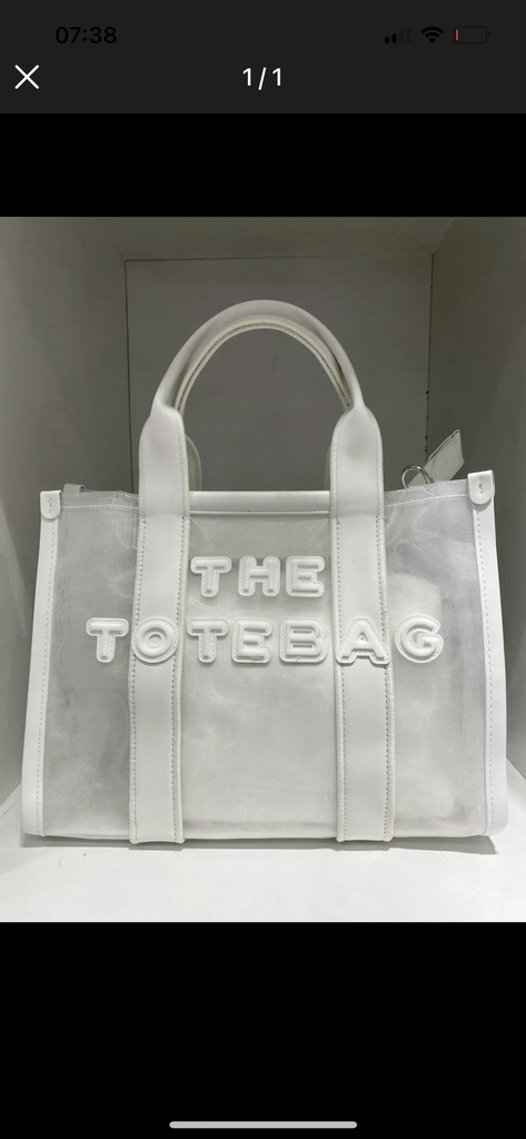 Sac cabas bi-matière - The Tote Bag - blanc