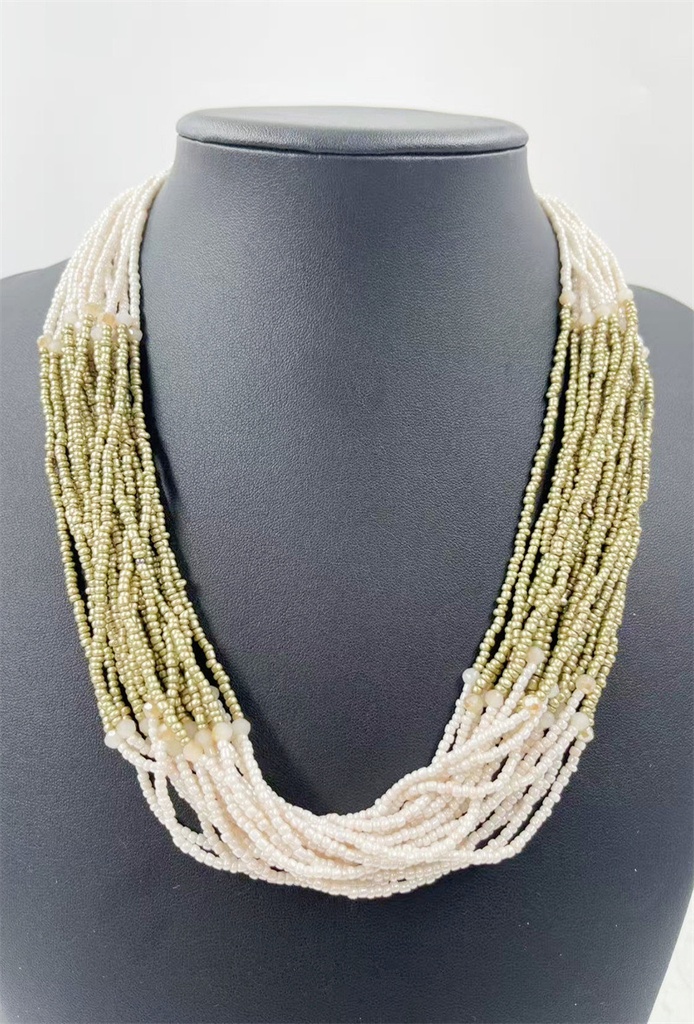[CL4147-beige] Collier XXL - Perla - beige