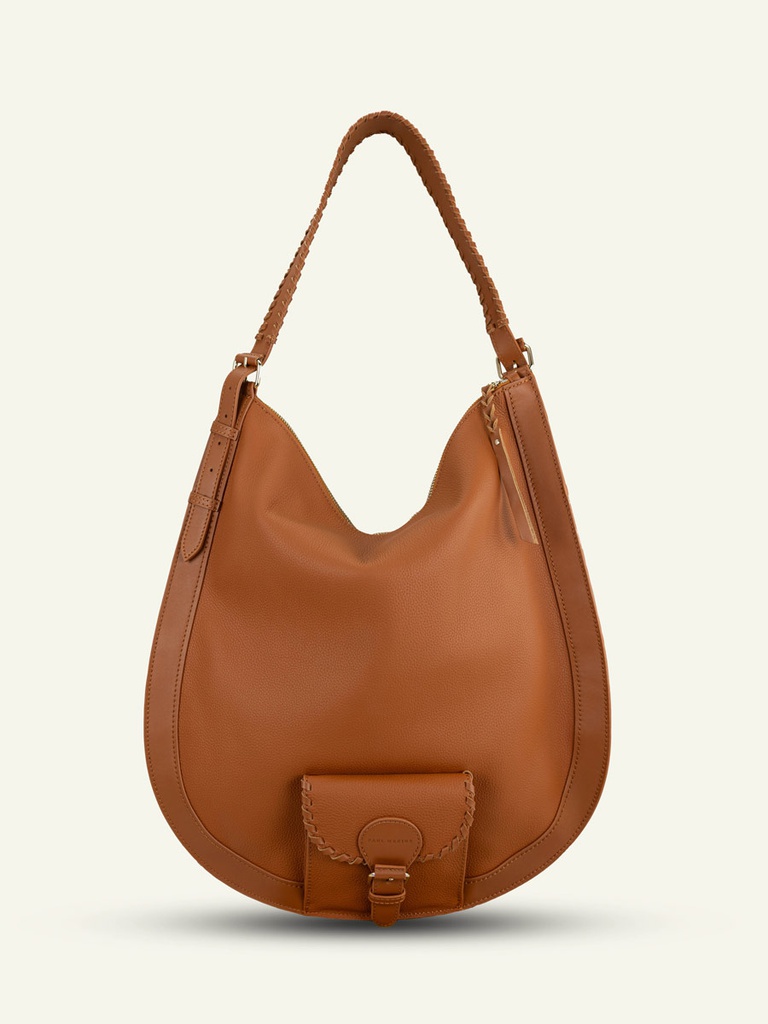 Sac cuir hobo xl noir femme - Paul Marius - LeHobo XL - Naturel