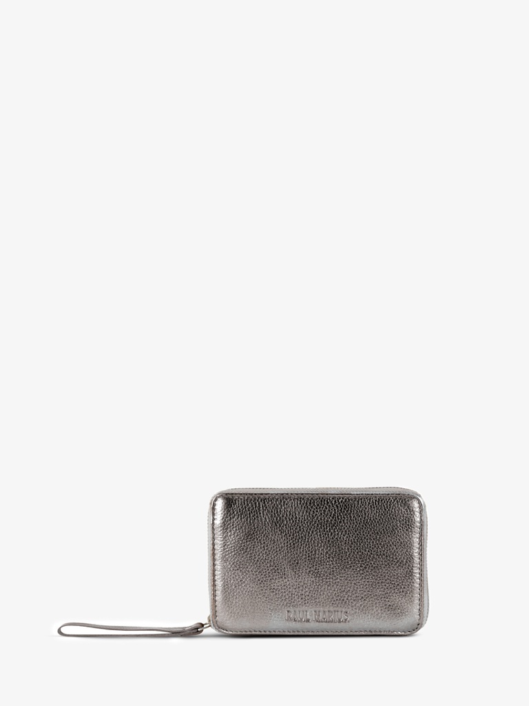 [PM-ALICE-ACIER] Portefeuille cuir femme - Paul Marius - LePortefeuille Alice - Acier