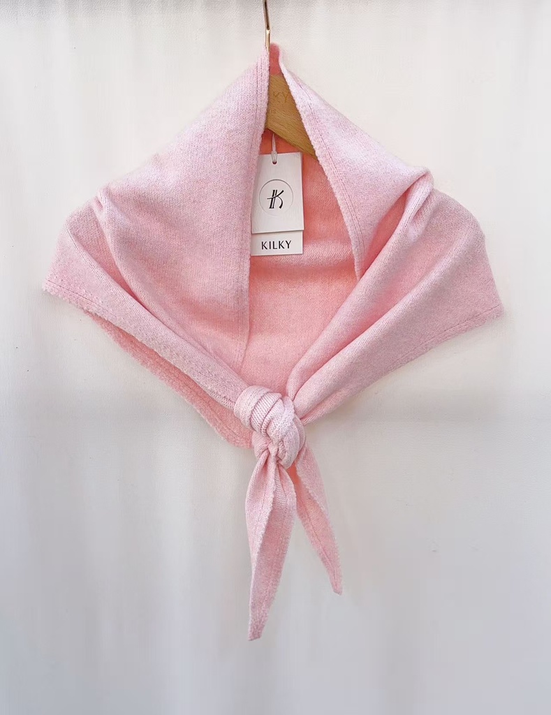 [YP1932-rose] Foulard - Uni - Rose poudré