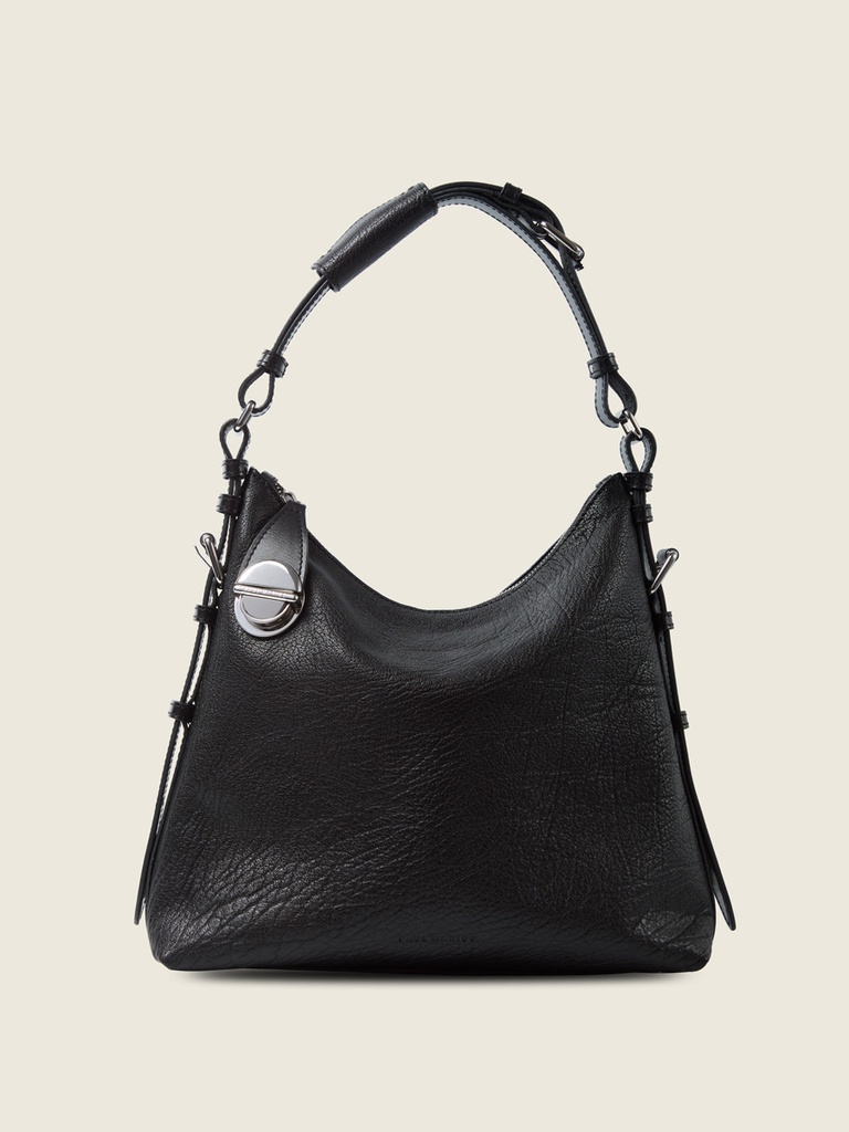 [PM-Elliott-HOBO-Noir] Sac en cuir femme - Paul Marius - Elliott Hobo - Noir