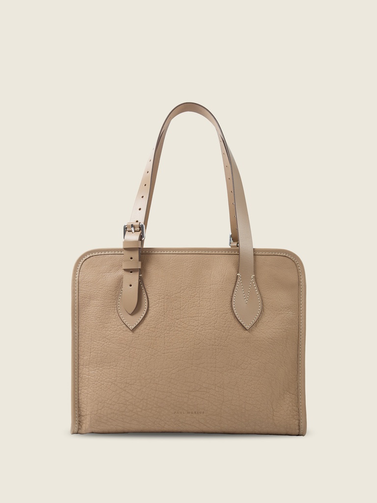 [PM-lecabas-taupe] Sac cabas en cuir femme - Paul Marius - LeCabas - Taupe