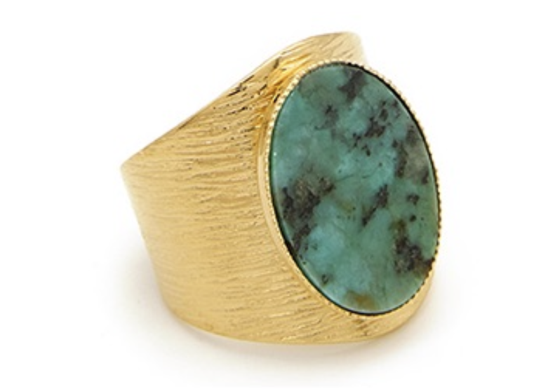 [BYS-BAGUE-Josy-turquoise] Bague - By Sidonie - Or - Josy - Turquoise