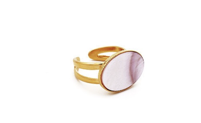 [BYS-BAGUE-Agathe-nacrerose] Bague - By Sidonie - Or - Agathe - Nacre rose