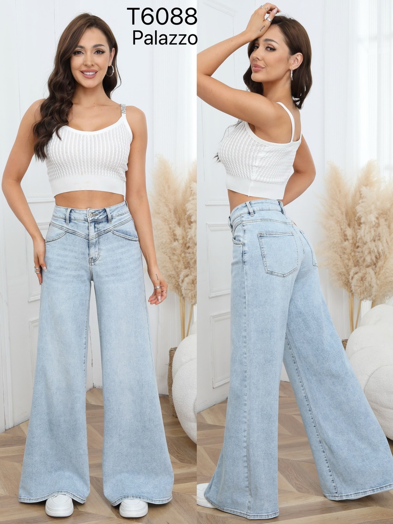 Jeans palazzo - Clothilde - bleu clair