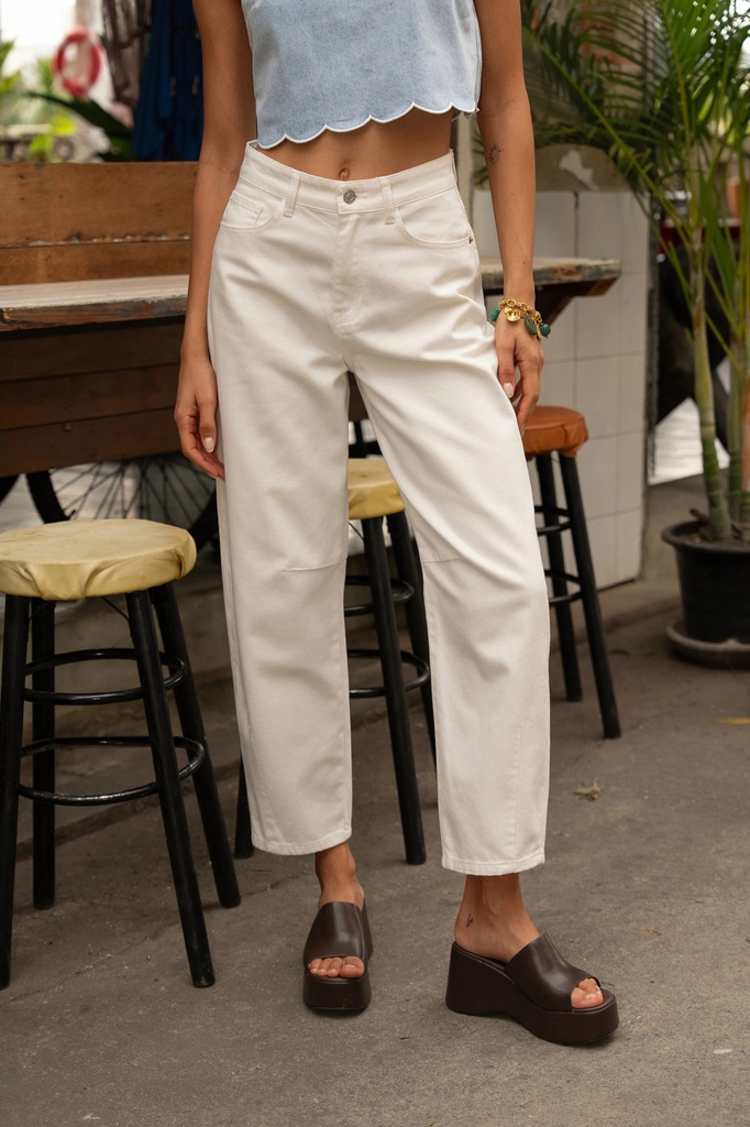 [JD612-B-36] Jeans baloon - Brandy - Ecru (36)