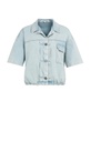 Veste en jeans oversize à manches courtes - YAYA - light denim