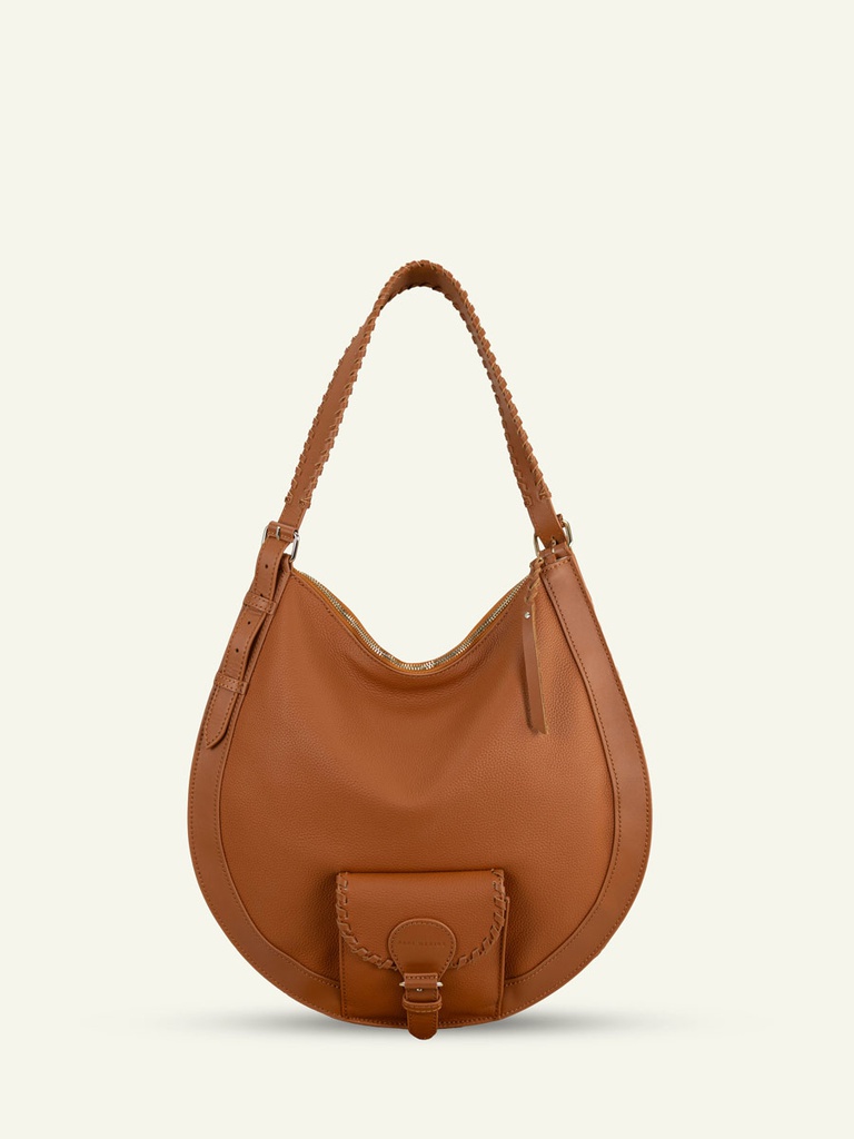 [PM-lehobo-naturel] Sac cuir hobo xl noir femme - Paul Marius - LeHobo - Naturel