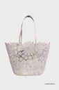 Sac cabas en coton dentelle - blanc