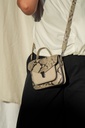 Sac à main cuir noir - Paul Marius - Mademoiselle XS George Python - Galet