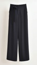 Pantalon de tailleur large avec ceinture - Marine