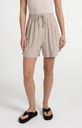 Short rayé, taille élastiquée - YAYA - Safari Brown Dessin