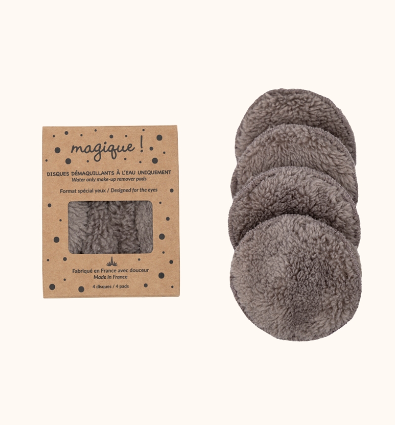 [3701250300847] Malou & Marius - Disques démaquillants à l'eau uniquement - Taupe
